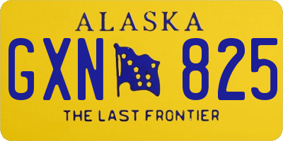AK license plate GXN825