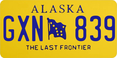 AK license plate GXN839