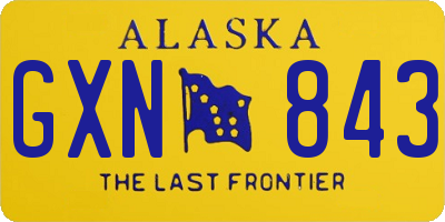 AK license plate GXN843