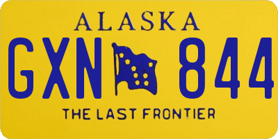 AK license plate GXN844