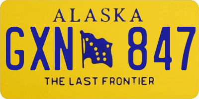 AK license plate GXN847