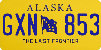 AK license plate GXN853
