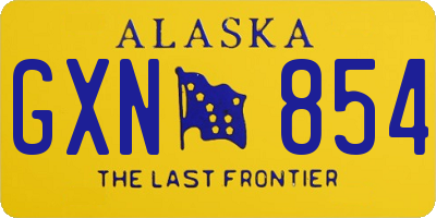 AK license plate GXN854