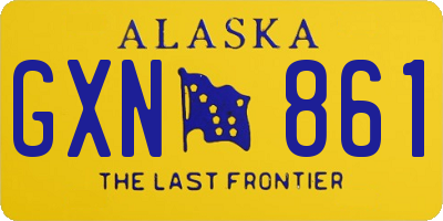 AK license plate GXN861