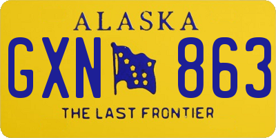 AK license plate GXN863