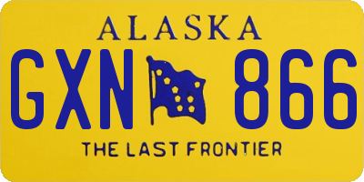 AK license plate GXN866