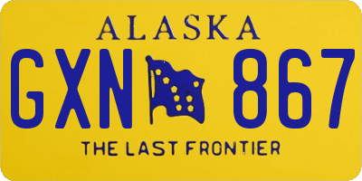 AK license plate GXN867