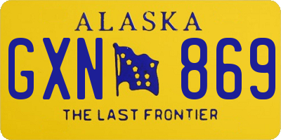 AK license plate GXN869