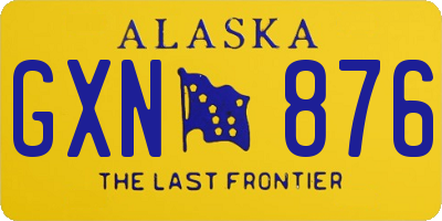 AK license plate GXN876