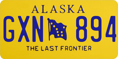 AK license plate GXN894
