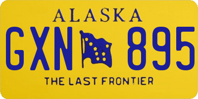 AK license plate GXN895