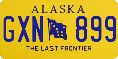 AK license plate GXN899