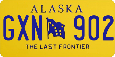 AK license plate GXN902