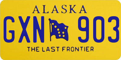 AK license plate GXN903