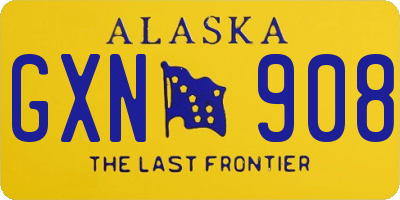 AK license plate GXN908