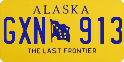 AK license plate GXN913
