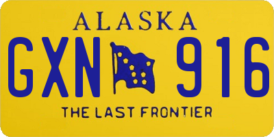 AK license plate GXN916