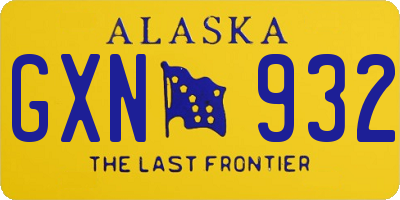 AK license plate GXN932