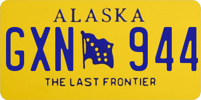 AK license plate GXN944