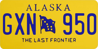 AK license plate GXN950