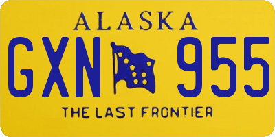 AK license plate GXN955