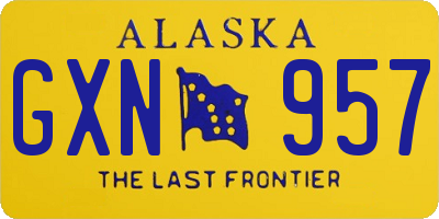 AK license plate GXN957