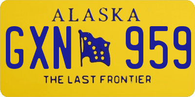 AK license plate GXN959