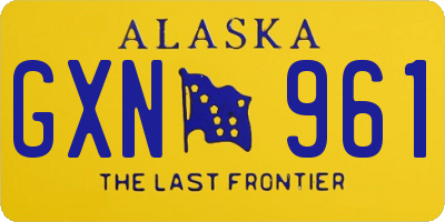 AK license plate GXN961
