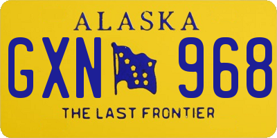 AK license plate GXN968