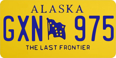AK license plate GXN975