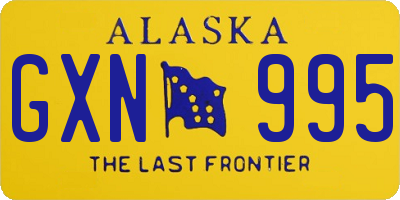 AK license plate GXN995