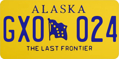 AK license plate GXO024