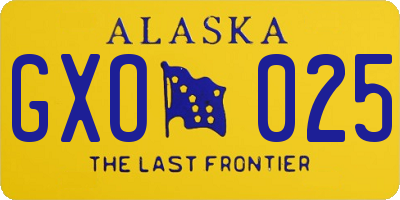 AK license plate GXO025