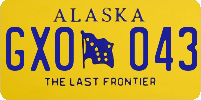 AK license plate GXO043