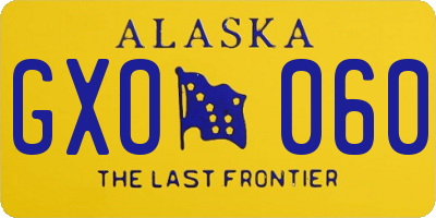 AK license plate GXO060