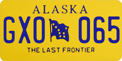AK license plate GXO065