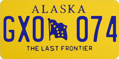 AK license plate GXO074