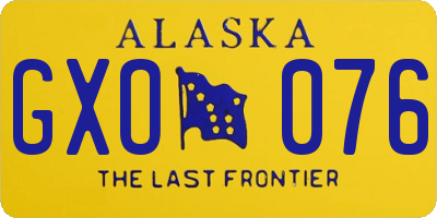 AK license plate GXO076