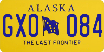 AK license plate GXO084