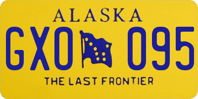 AK license plate GXO095