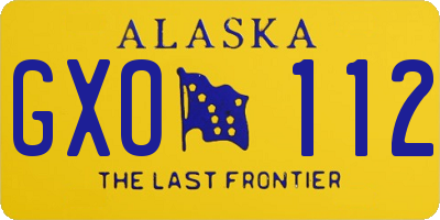 AK license plate GXO112