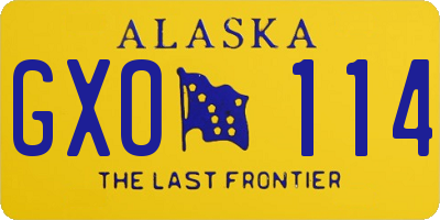 AK license plate GXO114