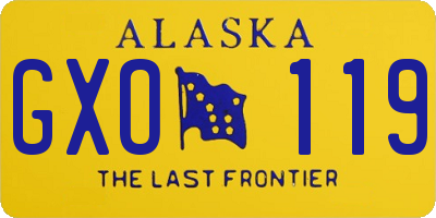 AK license plate GXO119