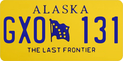 AK license plate GXO131