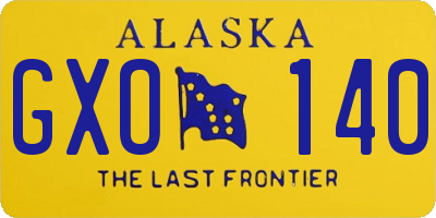 AK license plate GXO140