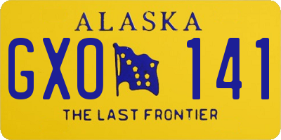 AK license plate GXO141