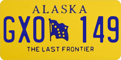 AK license plate GXO149