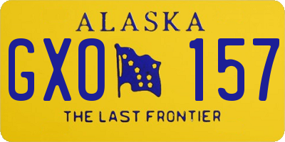 AK license plate GXO157
