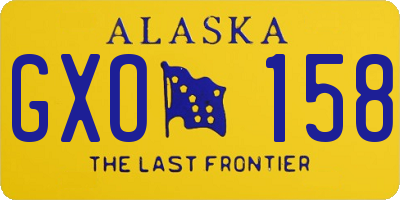 AK license plate GXO158