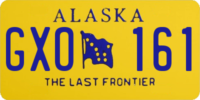 AK license plate GXO161
